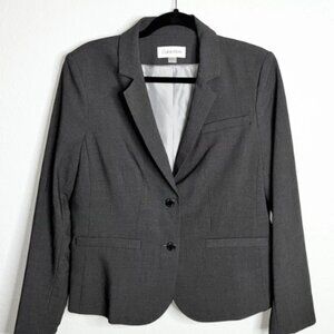 Calvin Klein Blazer Women Jacket Sports Coat Double Button Career Shade Gray 1X
